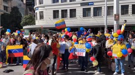 Supporters of the Venezuelan opposition demonstrate in cities around the world, Sydney, Australia