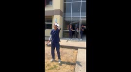 Boy trusts friend to hit the bottle on his head with football *INSTANT REGRET!*