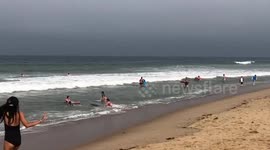 Hurricane Ernesto Stirring East Coast Surf