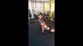 Hilarious Sweeper Arm challenge but with a spinning girl instead of a rotating arm!