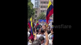 Venezuelans protest in Mexico City over Maduro's disputed re-election