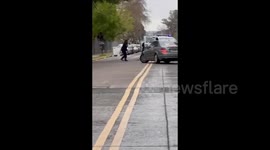 Video of fierce shootout between police and robbers after robbery in Tres de Febrero, Argentina