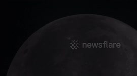 Weather chasers go moon chasing to catch the rare full blue supermoon which resulted in capturing some incredible close-up footage and pictures