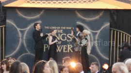 Charlie Vickers,and Morfydd Clark talk about the new series of The Rings of Power