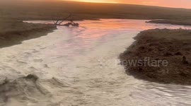United States: Aftermath from large thunderstorm north of Stoneham, Colorado