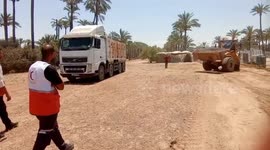 Palestine: The stages of preparing Al-Awda 2 Camp in Deir al-Balah, which provides shelter for approximately 72 displaced families
