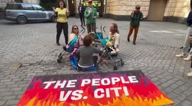 USA: Moms, grandmothers and parents, including NYCC co-director, occupy Citi CEO Jane Fraser's luxury apartment chained to strollers