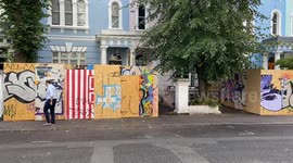 Notting Hill shops and houses boarded up ahead of this year’s carnival