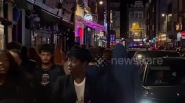 Revellers fill streets of Soho onbank holiday Saturday