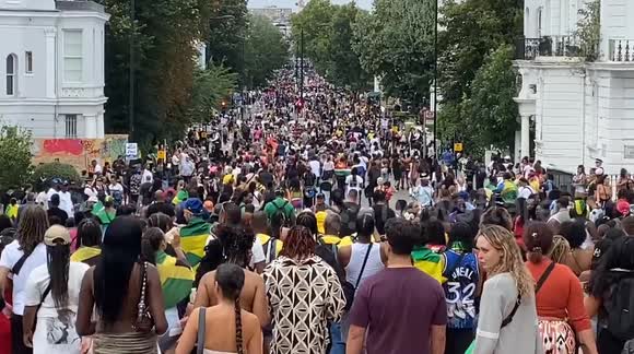 Thousands of people pack the streets as this year’s Notting Hill Carnival kicks off