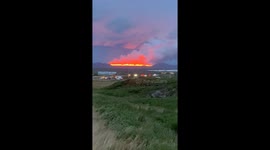 INSANE volcano eruption caught on camera during man's drive home