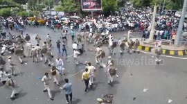 Residents in Bhilwara Stage, Rajasthan Massive Protest After Chopped Cow Tail Found Outside Temple, Police lathicharge