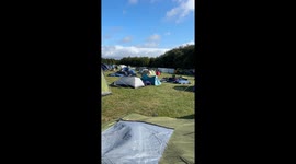 Leeds Festival Disabled Campsite after high winds on Friday 23 August 2024