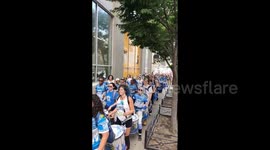 USA: A feminist march has taken to Citi CEO Jane Fraser's luxury apartment complex to demand the bank stop funding fossil fuel expansion