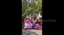 USA: A drum line and 100s of feminists to march to the luxury apartment complex of Citi CEO, Jane Fraser, to demand the bank stops funding fossil fuel expansion