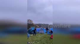 UK: Storm Lilian Disrupts Creamfields Festival in Daresbury