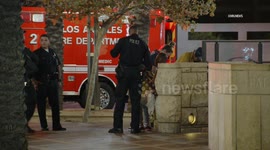 USA: Downtown Los Angeles Union Station Metro Rail Attack