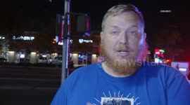 USA: Ontario Large Fire at Historic Jay Littleton Ball Park SOT Part 2