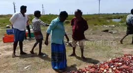 India: Illegal liquor worth lakhs destroyed by Excavator in southern India