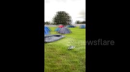 UK: Creamfields Opening Delayed As Storm Lilian Hits Festival