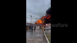 Argentina: Shocking fire at a refinery in the City of Ensenada, Buenos Aires