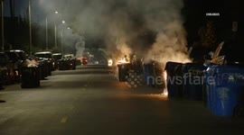 USA: South Park Arsonist Wreaks Havoc on Trash Bins