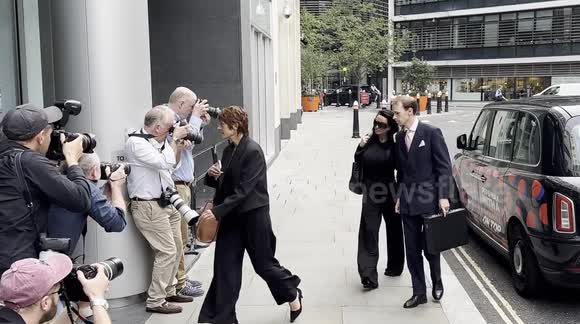 Katie Price arrives at London court for bankruptcy trial