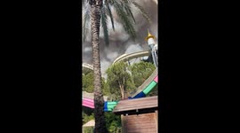 Vacationers forced to evacuate as thick smoke from fire surrounds hotel in Turkey