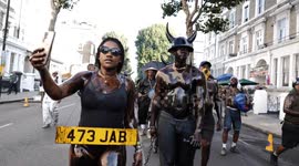 Jab Jab at the start of the Notting Hill Carnival 2024