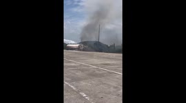 Gas tanker catches fire in China