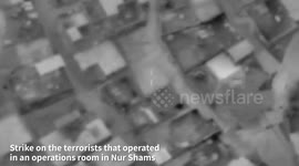 The IDF and ISA struck five terrorists in an operations room in Nur Shams