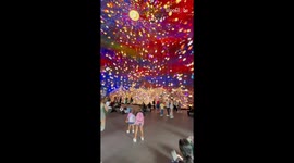 Hall transforms into a cosmic wonderland of shimmering LED lights