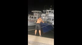 Hilarious yet risky boat stunt ends in near disaster on Ibiza night out