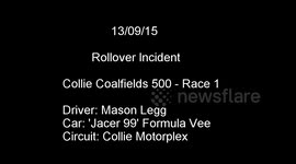 Collie Coalfields 500 Rollover Incident  2015 - Formula Vee