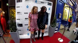 Millie Wilkinson and Gemma Oaten attend the NudeStix Press Event