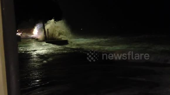 Huge storm brings flooding to Terrigal Surf Lifesaving Club, Australia
