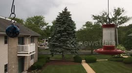 Severe thunderstorm filmed in time-lapse