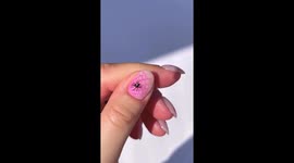 Spooky cute pink themed Halloween nail inspiration