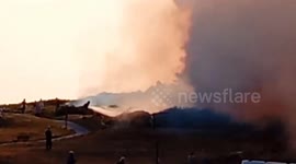 UK: Fire Breaks Out In Southbourne Just Before Bournemouth Night Air Show