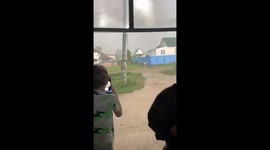 Strong winds tear roofs off houses in Kungur District, Russia