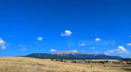 Stunning view of Pikes Peak outside Woodland Park, Colorado
