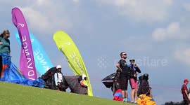 Paragliders compete in SRS race in Krusevo, North Macedonia