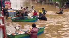Relief operations intensified as floodwaters inundated southern India