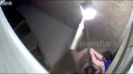 Door falls off hinges as person enters building in Arlington, Texas