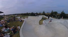 Prince Williams Duchy of Cornwall, designed and paid for a Pump Track Skate Park for kids, Nansledan, Coprnwall, UK