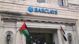 UK: Protest outside Barclays UK