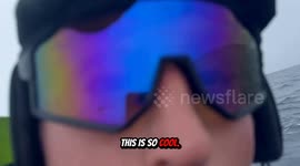 Large school of whales follows man rowing across the Atlantic for TWO HOURS