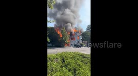 Massive fire tears through Nanuet apartment complex