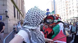USA: Pro-Palestinian protesters demonstrated outside Columbia University