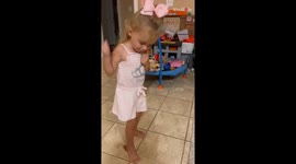 Funny toddler's love for butterflies tested when one gets too close for comfort